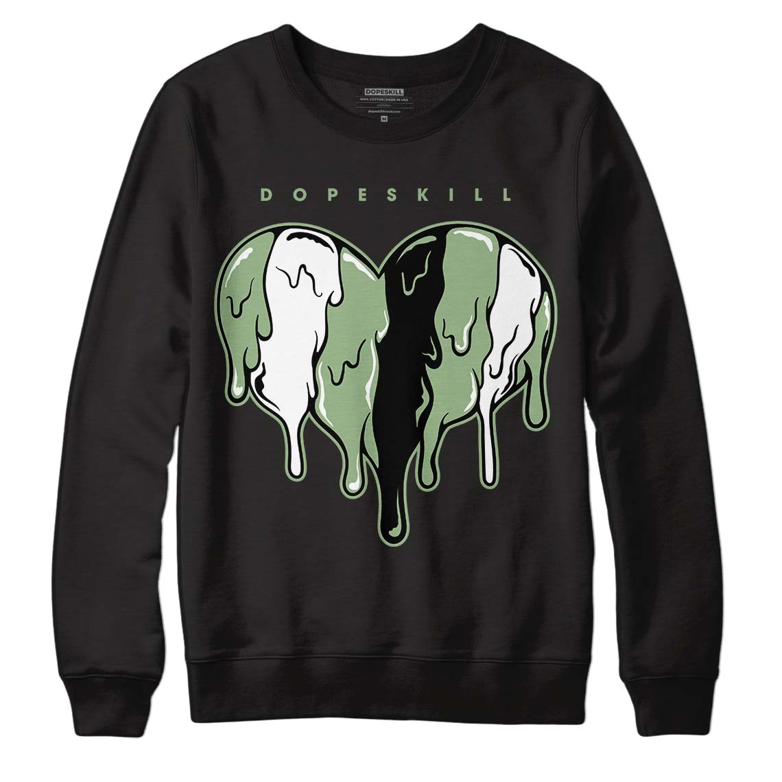 Seafoam 4s DopeSkill Sweatshirt Slime Drip Heart Graphic