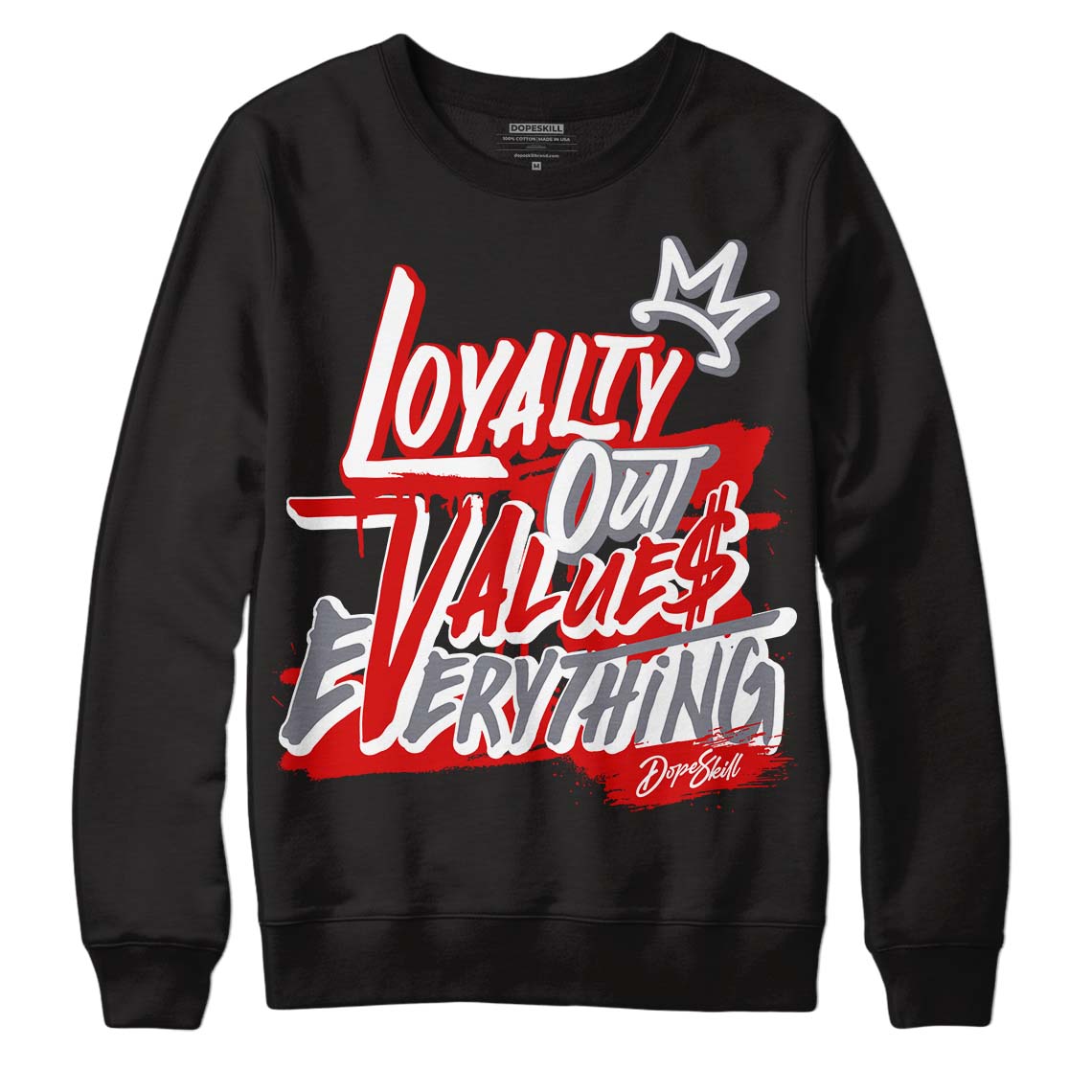 Gym Red 9s DopeSkill Sweatshirt LOVE Graphic