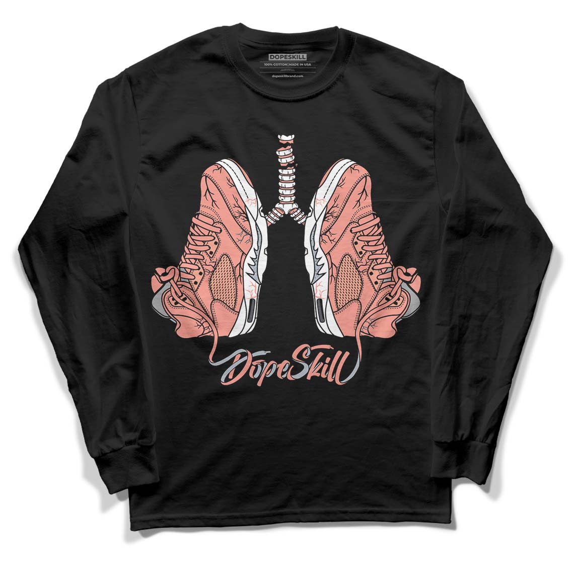 Crimson Bliss 5s DopeSkill Long Sleeve T-Shirt Breathe Graphic