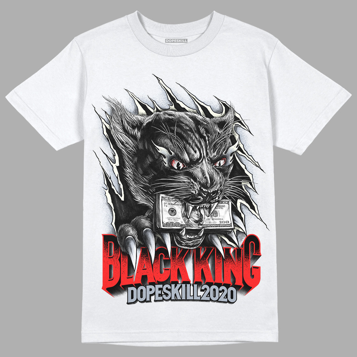 White Cement Reimagined 3s DopeSkill T-Shirt Black King Graphic
