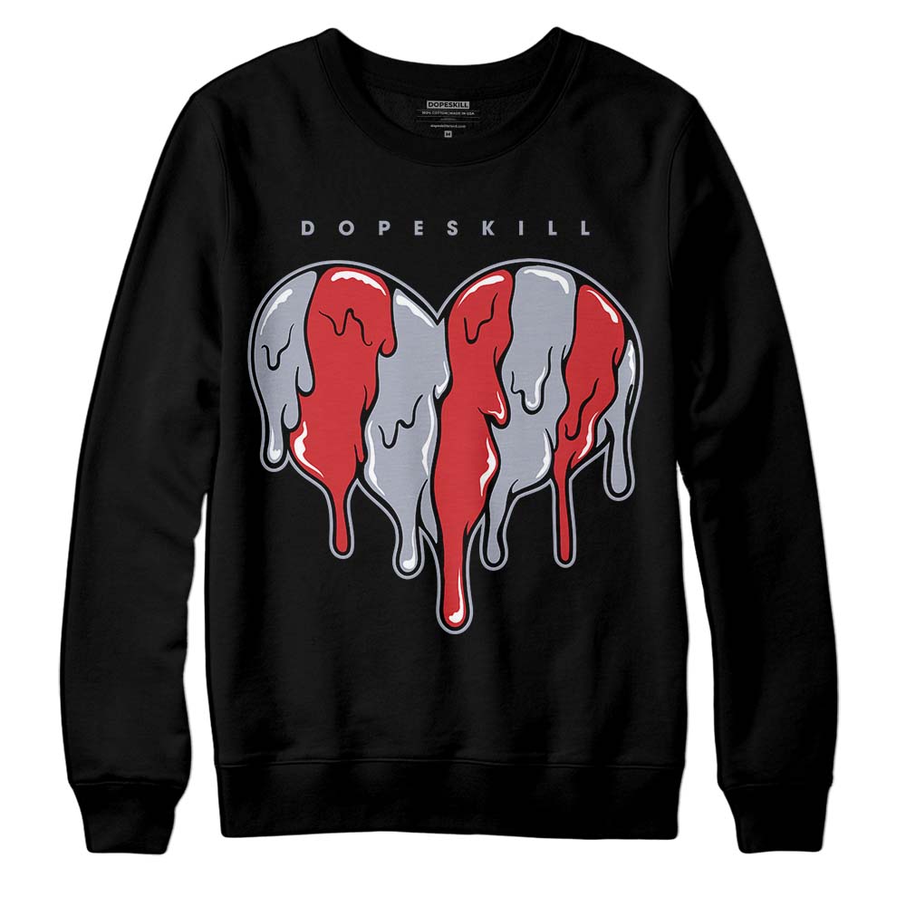 Bred Reimagined 4s DopeSkill Sweatshirt Slime Drip Heart Graphic