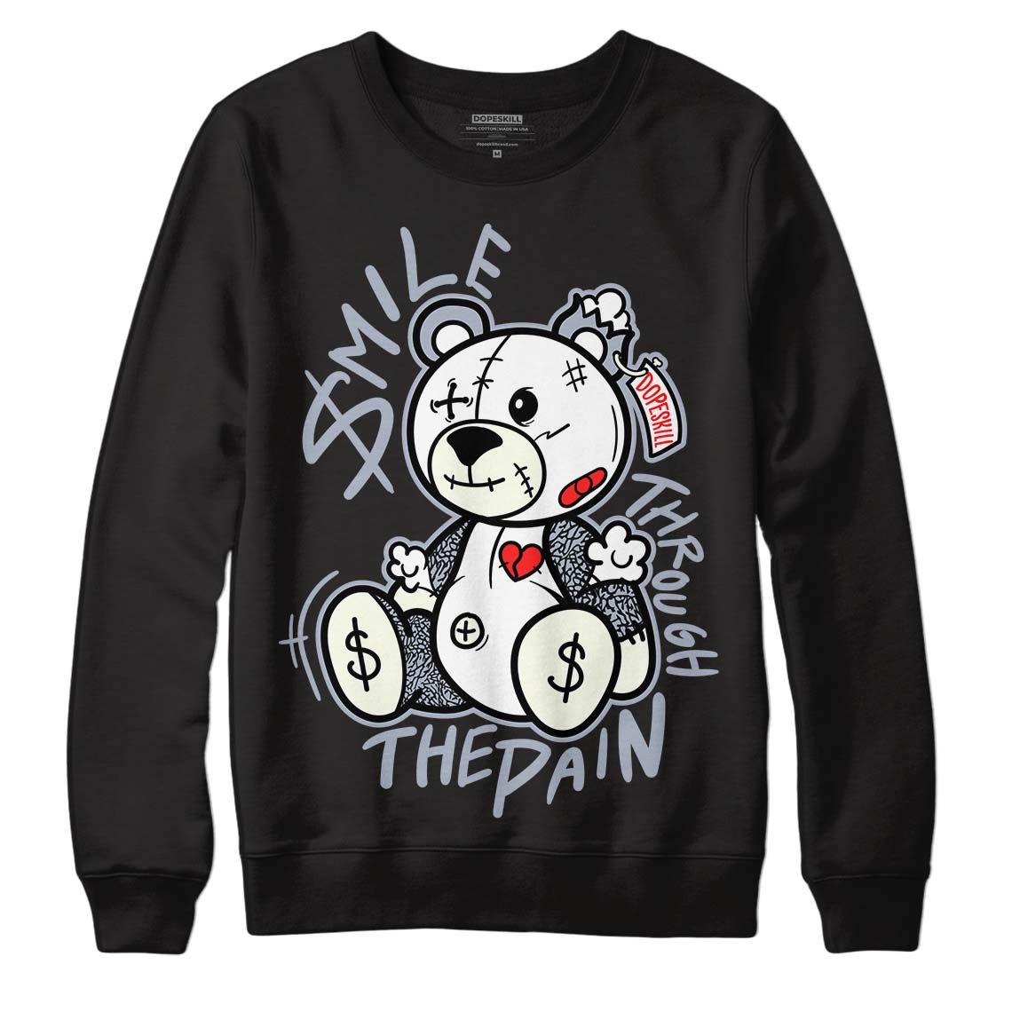 White Cement Reimagined 3s DopeSkill Sweatshirt BEAN Graphic