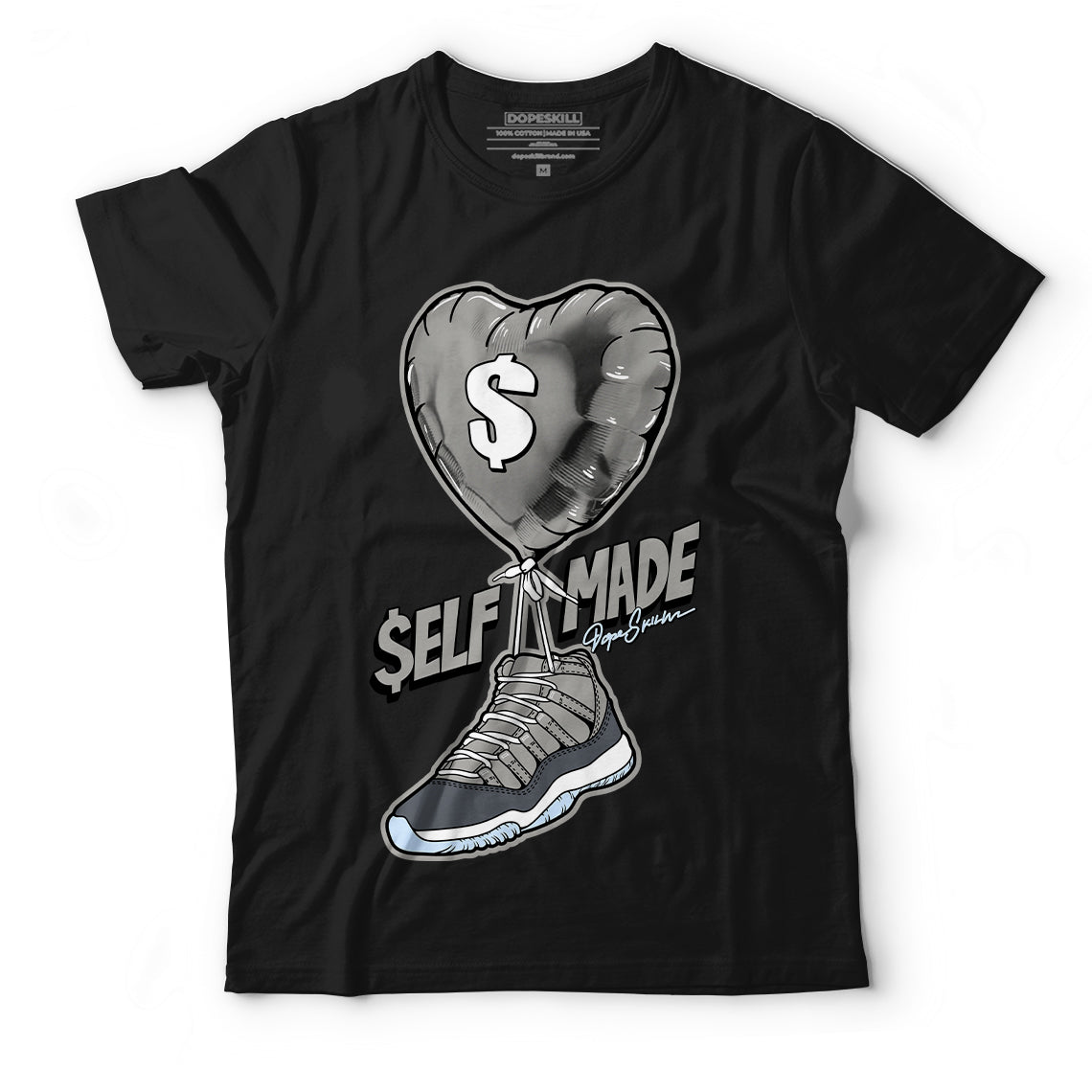 AJ 11 Cool Grey DopeSkill T-Shirt Self Made Graphic