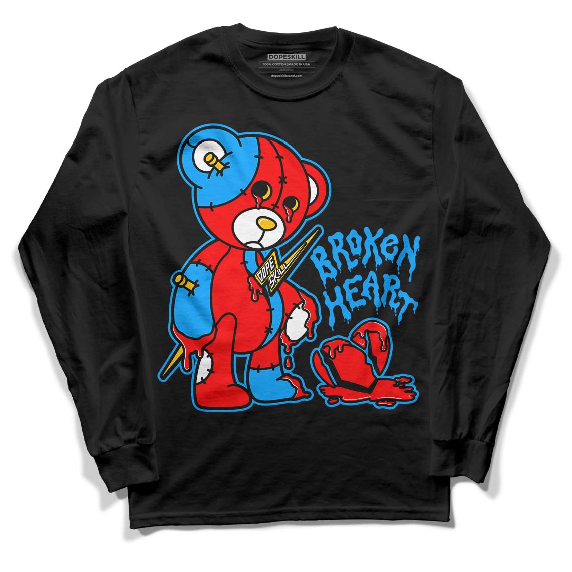 Fruity Pebbles Dunks DopeSkill Long Sleeve T-Shirt Broken Heart Graphic
