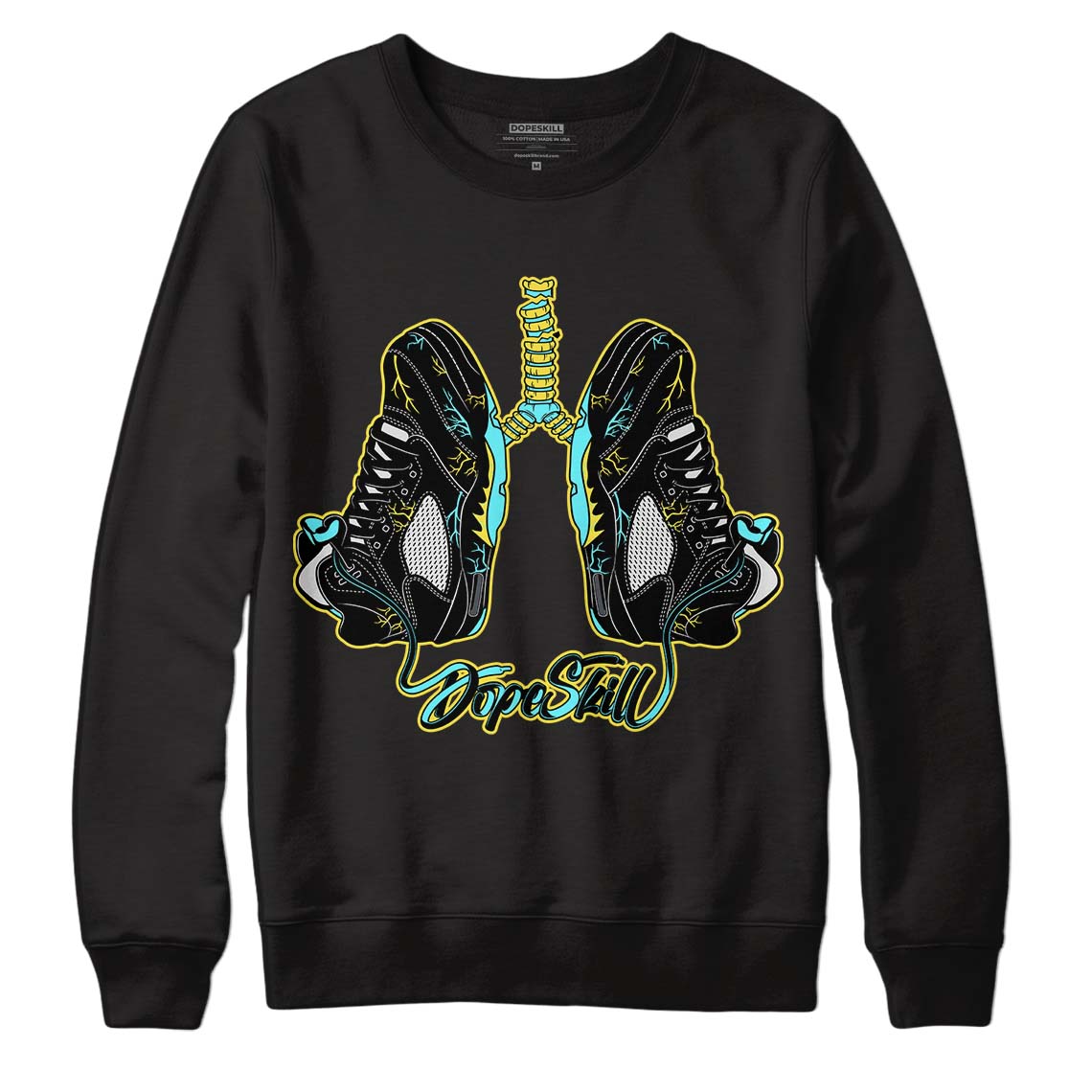 Aqua 5s DopeSkill Sweatshirt Breathe Graphic