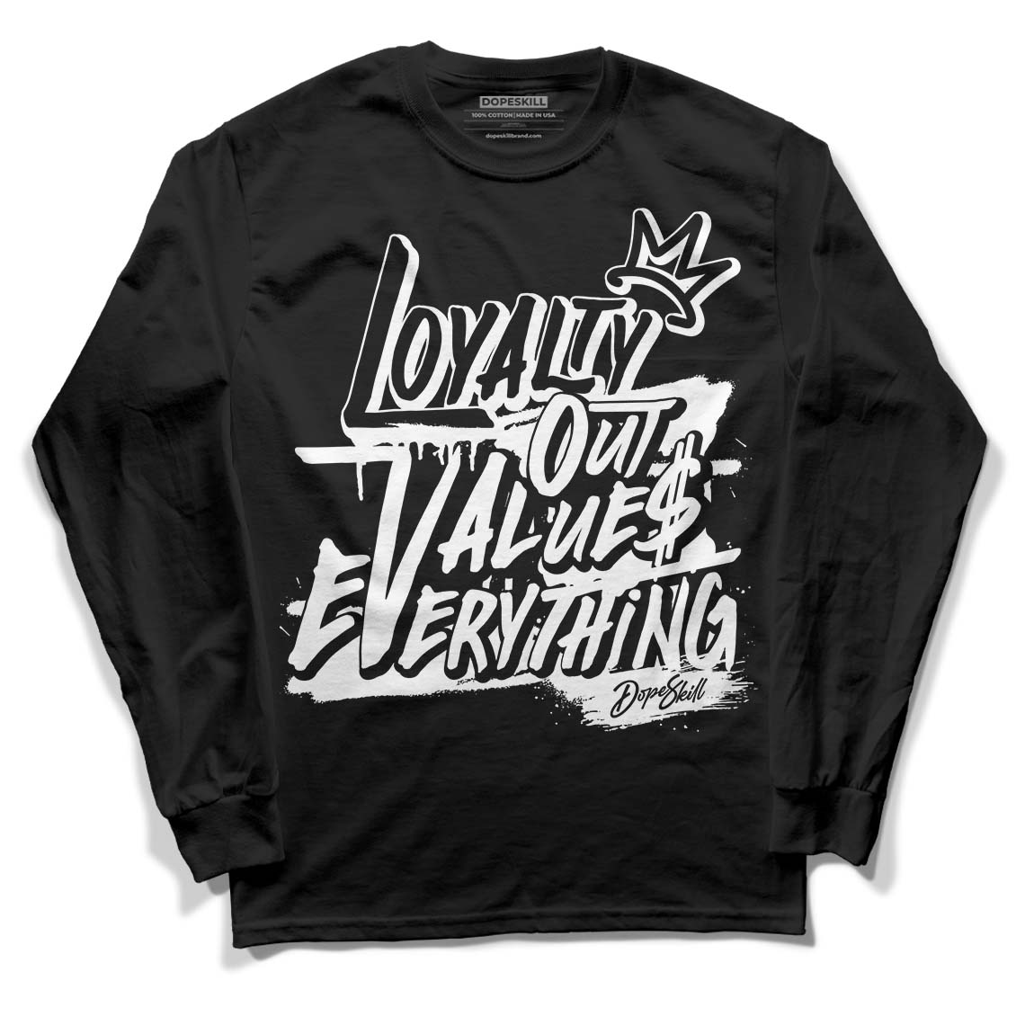Panda White Black Dunk Low DopeSkill Long Sleeve T-Shirt LOVE Graphic