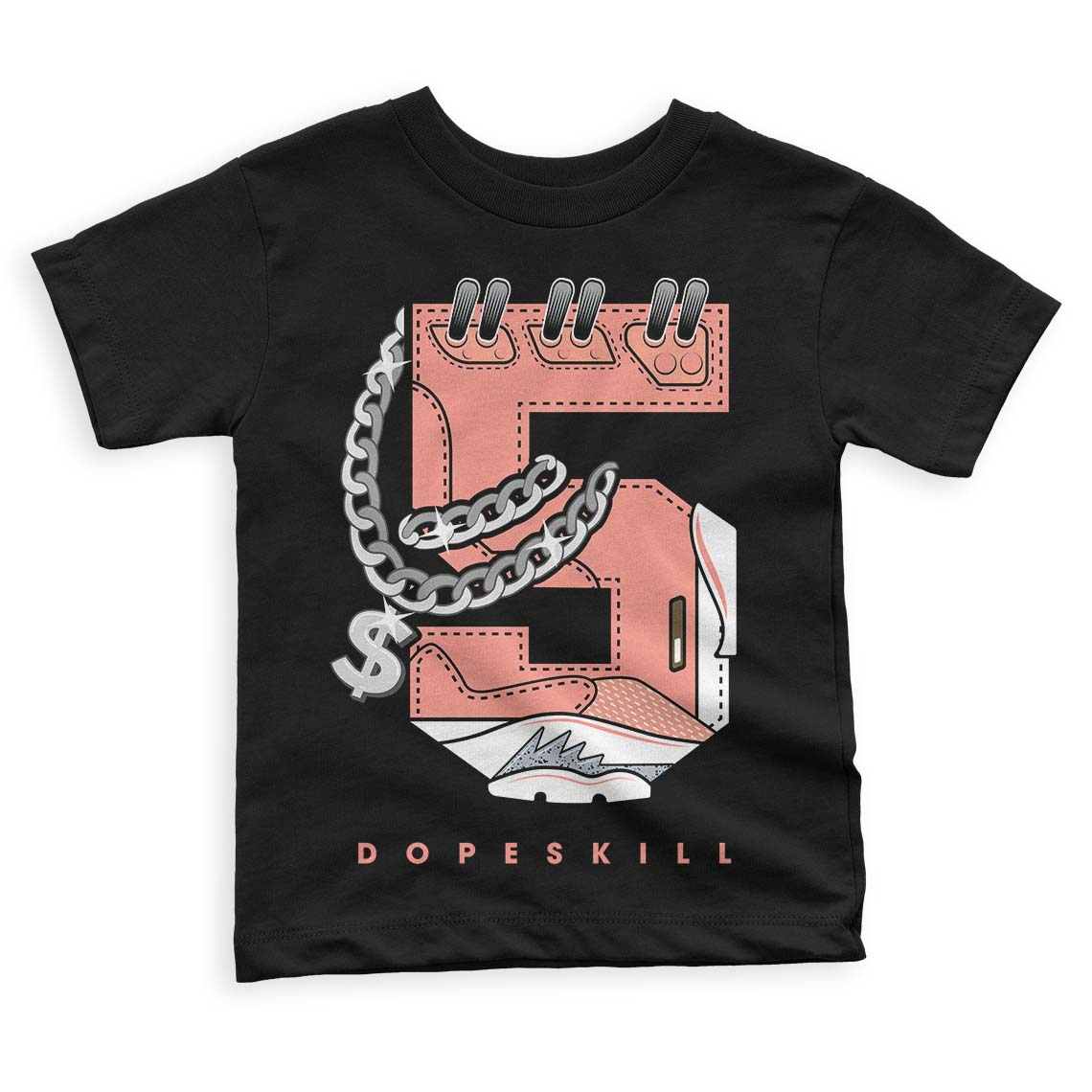 Crimson Bliss 5s DopeSkill Toddler Kids T-shirt No.5 Graphic