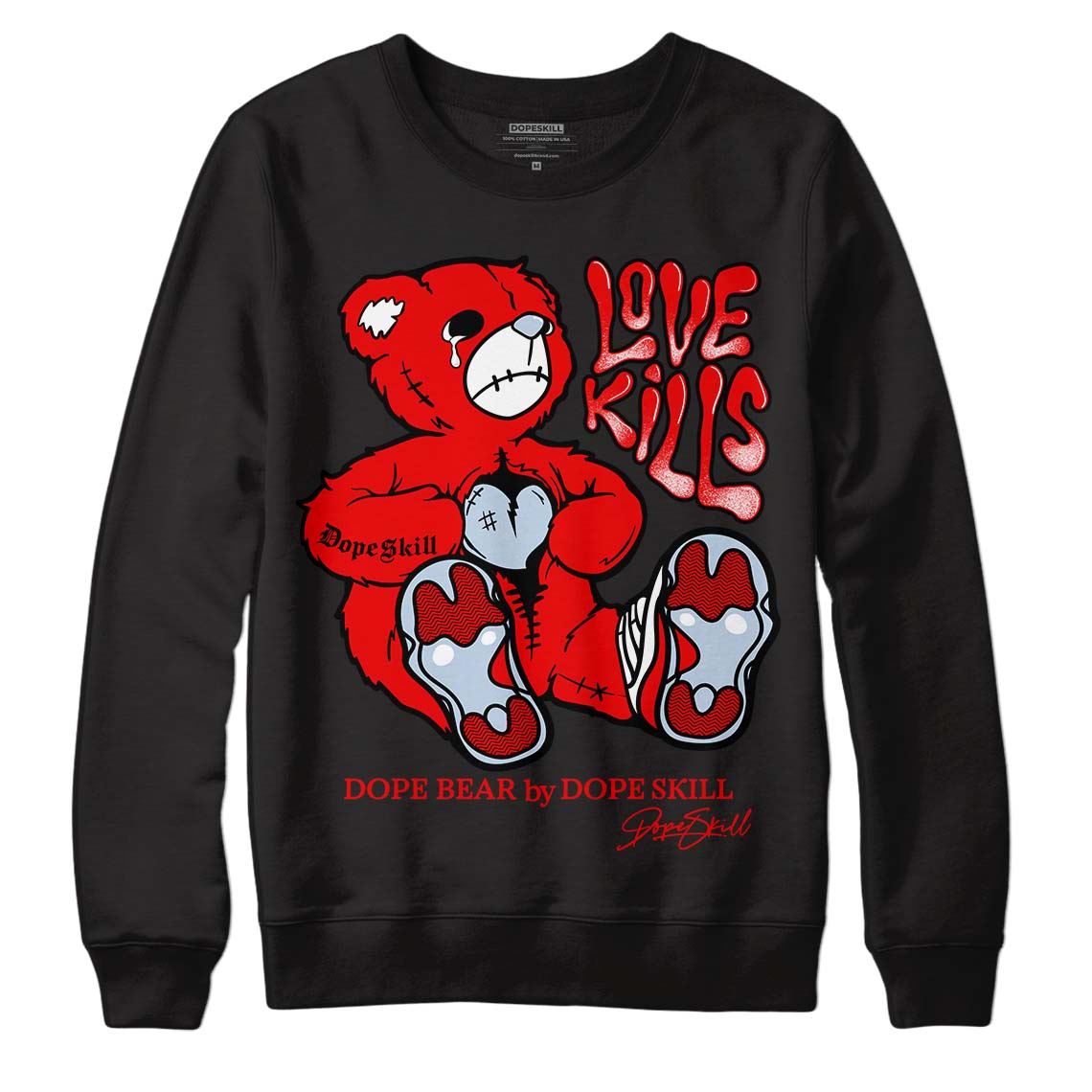 Cherry 11s DopeSkill Sweatshirt Love Kills Graphic