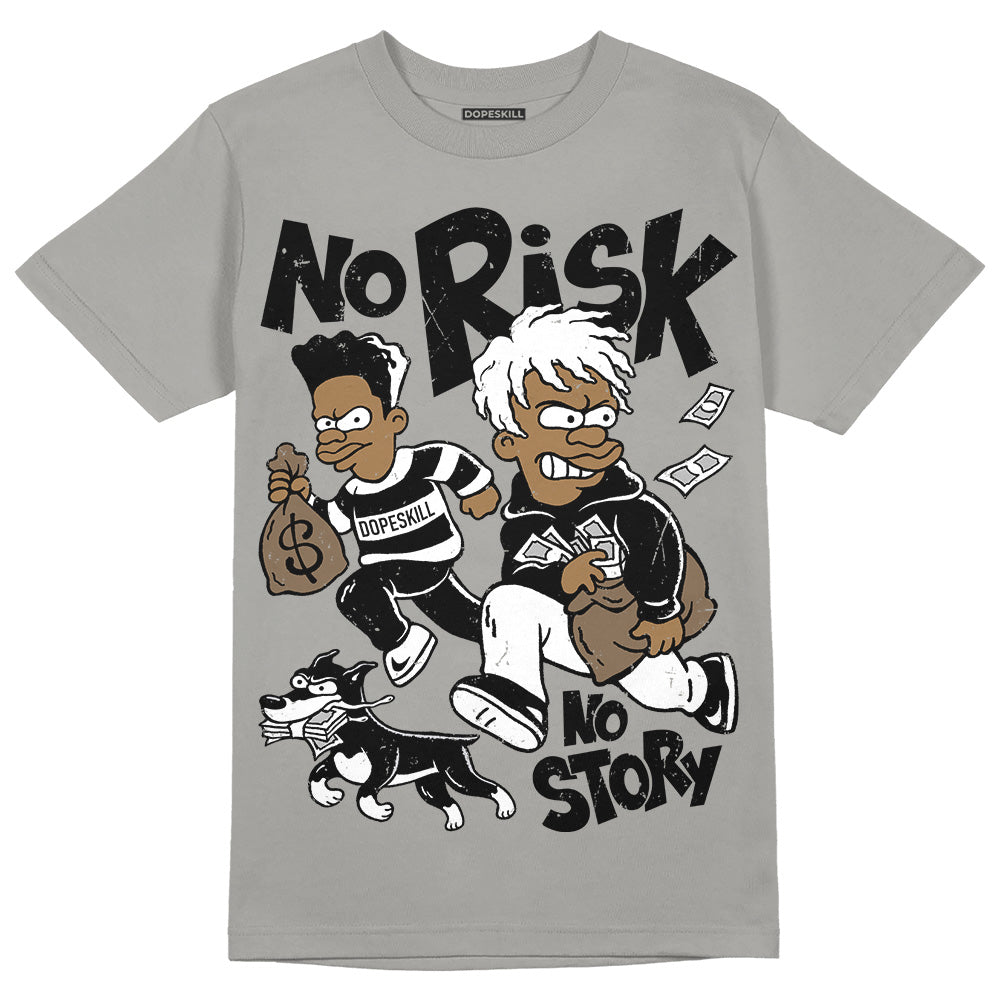 Grey Collection DopeSkill Grey T-shirt No Risk No Story Graphic