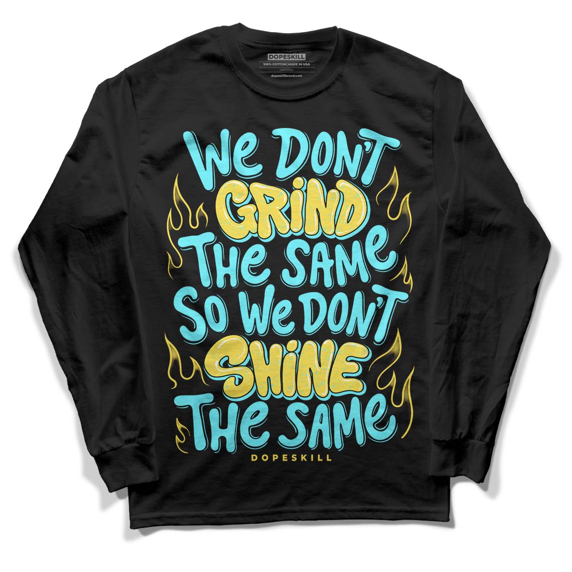 Aqua 5s DopeSkill Long Sleeve T-Shirt Grind Shine Graphic