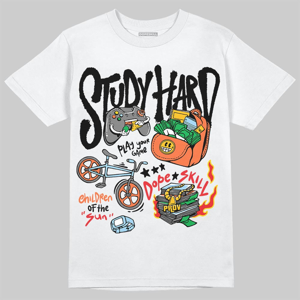 Dunk Panda White Black DopeSkill T-Shirt Study Hard Graphic