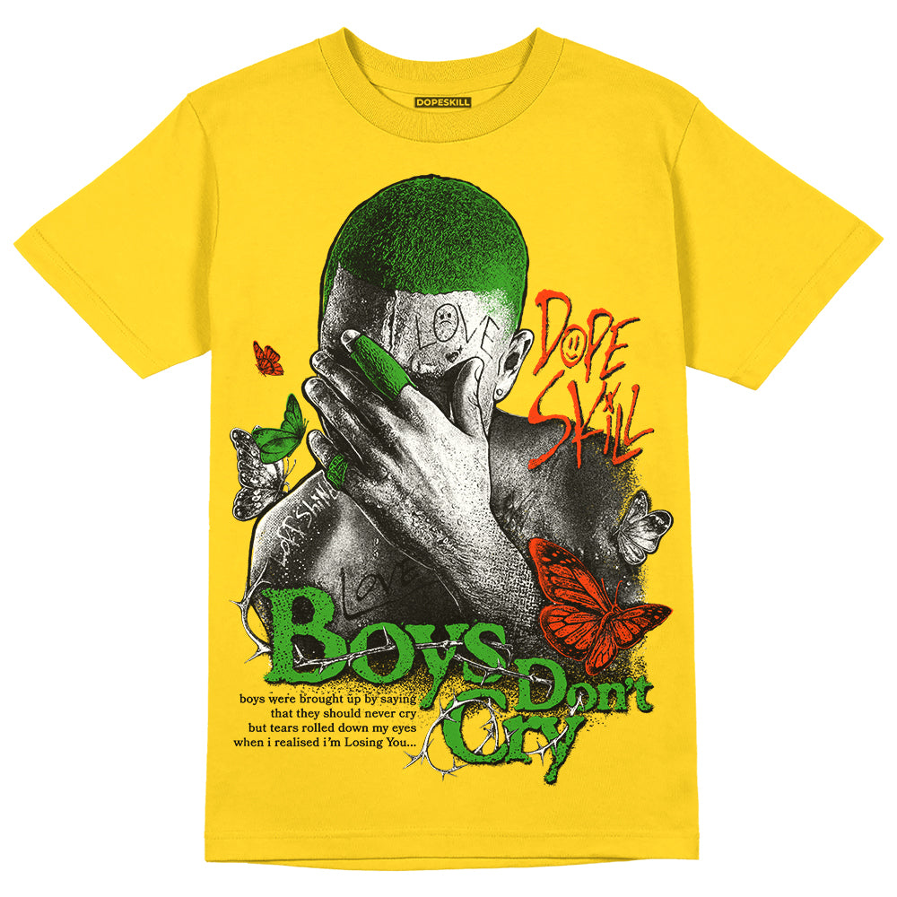 Yellow Ochre 6s DopeSkill Yellow T-shirt Boys Don't Cry Graphic
