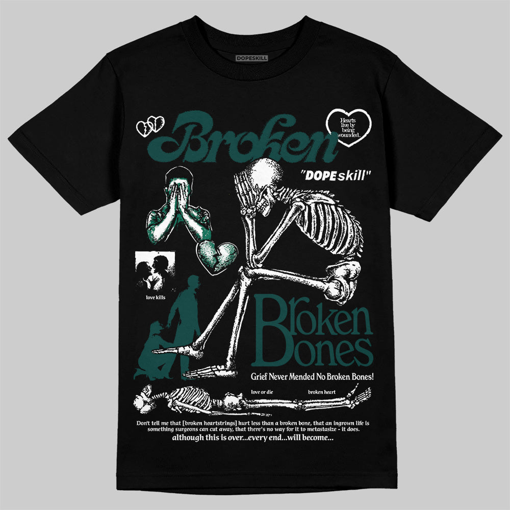 Oxidized Green 4s DopeSkill T-Shirt Broken Bones Graphic