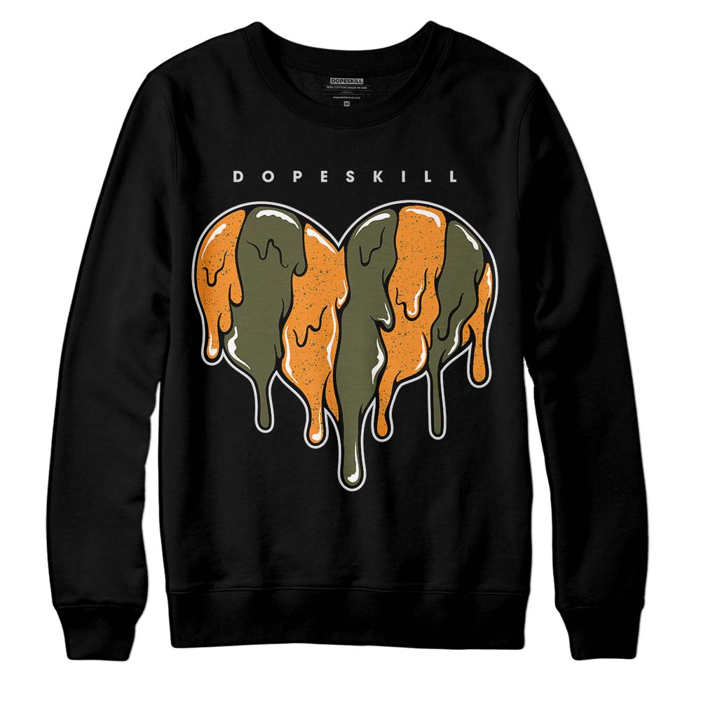 Olive 5s DopeSkill Sweatshirt Slime Drip Heart Graphic