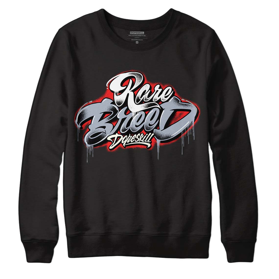 White Cement Reimagined 3s DopeSkill Sweatshirt Rare Breed Type Graphic