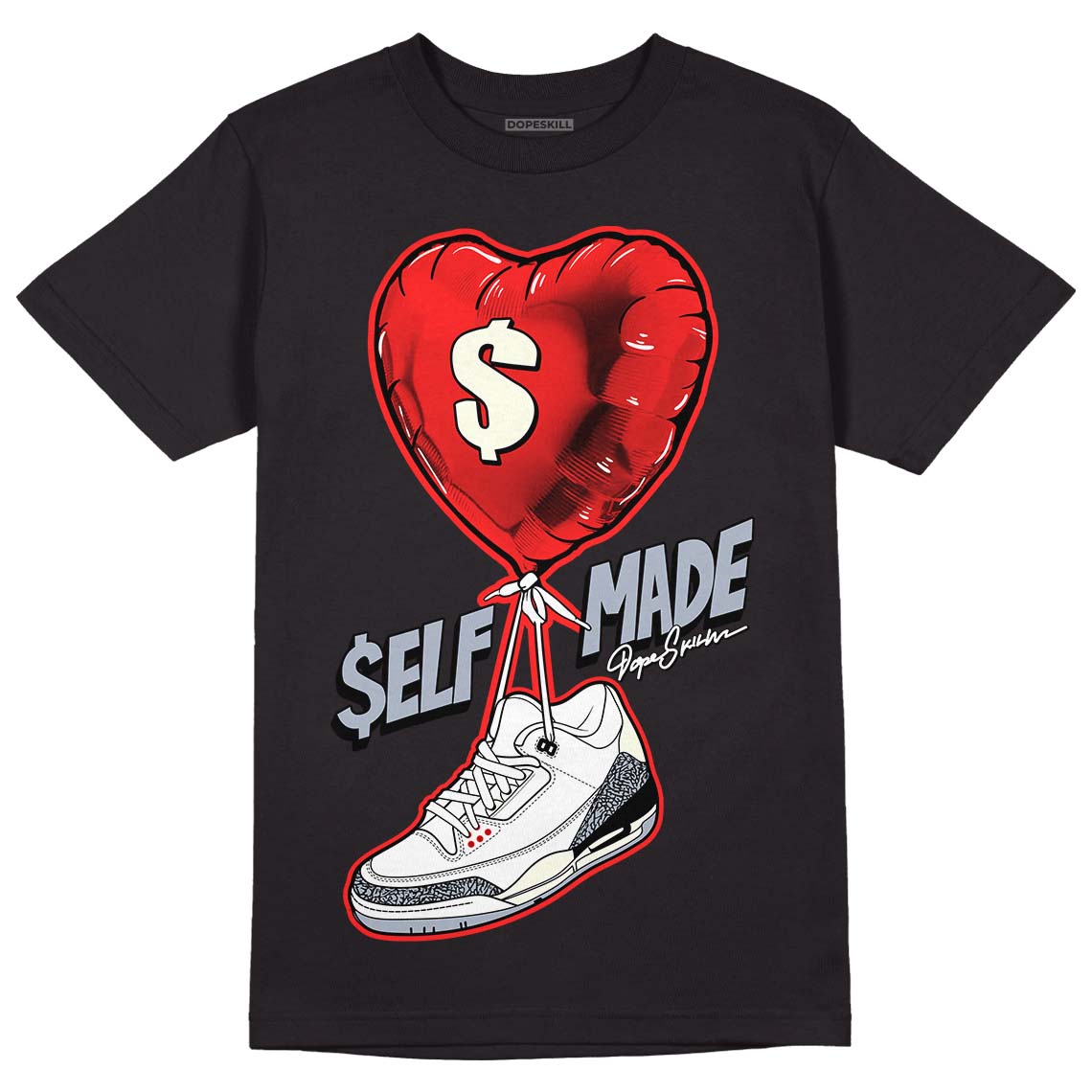 White Cement Reimagined 3s DopeSkill T-Shirt Self Made Graphic