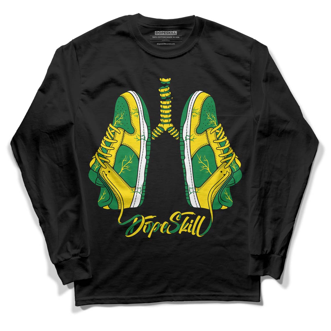 Dunk Low Reverse Brazil DopeSkill Long Sleeve T-Shirt Breathe Graphic