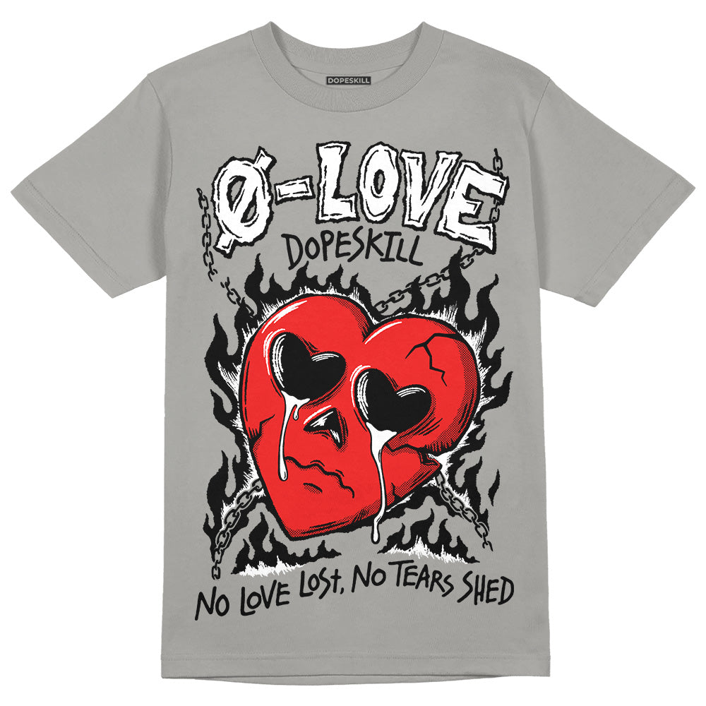 Grey Collection DopeSkill Grey T-shirt Crying Heart Graphic