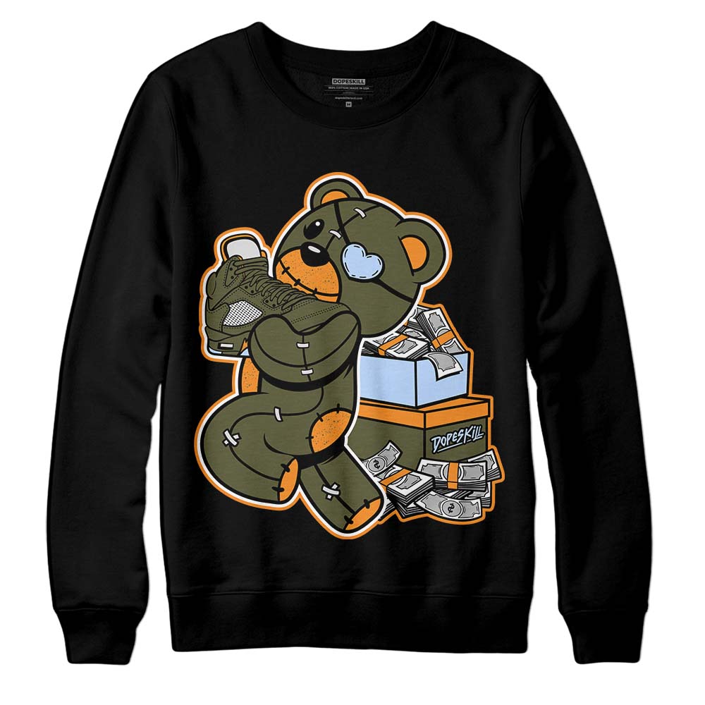 Olive 5s DopeSkill Sweatshirt Bear Steals Sneaker Graphic