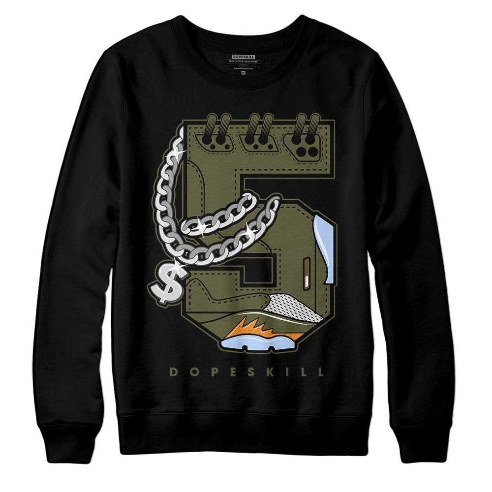Olive 5s DopeSkill Sweatshirt No.5 Graphic