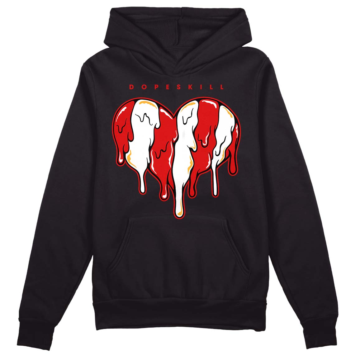 Dunk Low Gym Red DopeSkill Hoodie Sweatshirt Slime Drip Heart Graphic