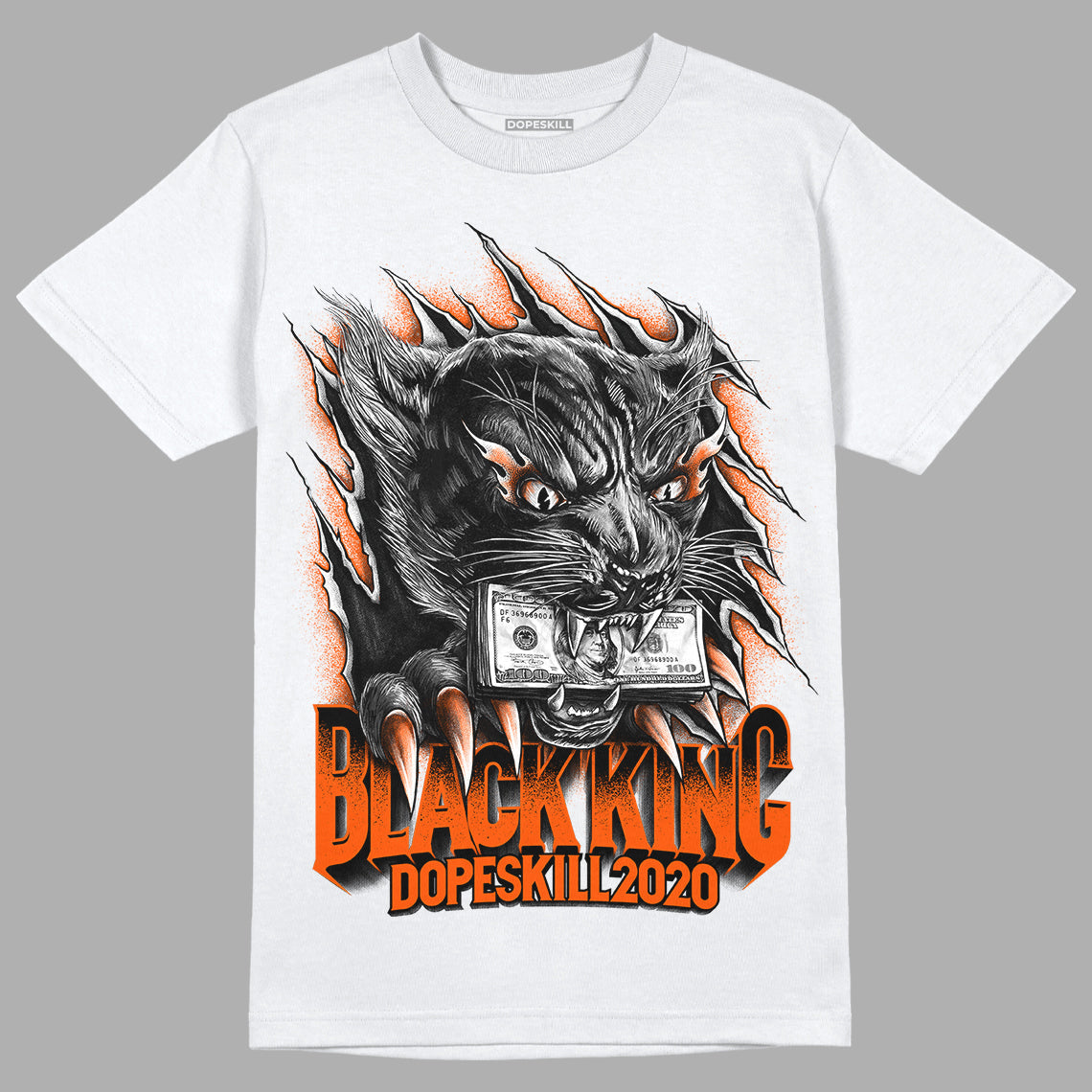 Orange Milk DopeSkill T-Shirt Black King Graphic