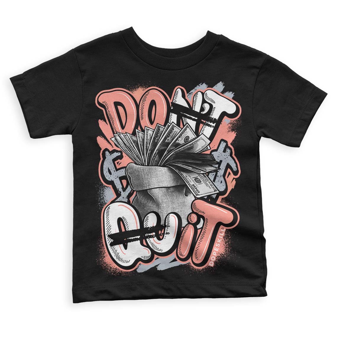 Crimson Bliss 5s DopeSkill Toddler Kids T-shirt Don't Quit Graphic