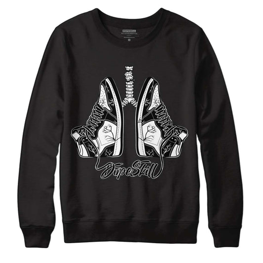 85 Black White 1s DopeSkill Sweatshirt Breathe Graphic
