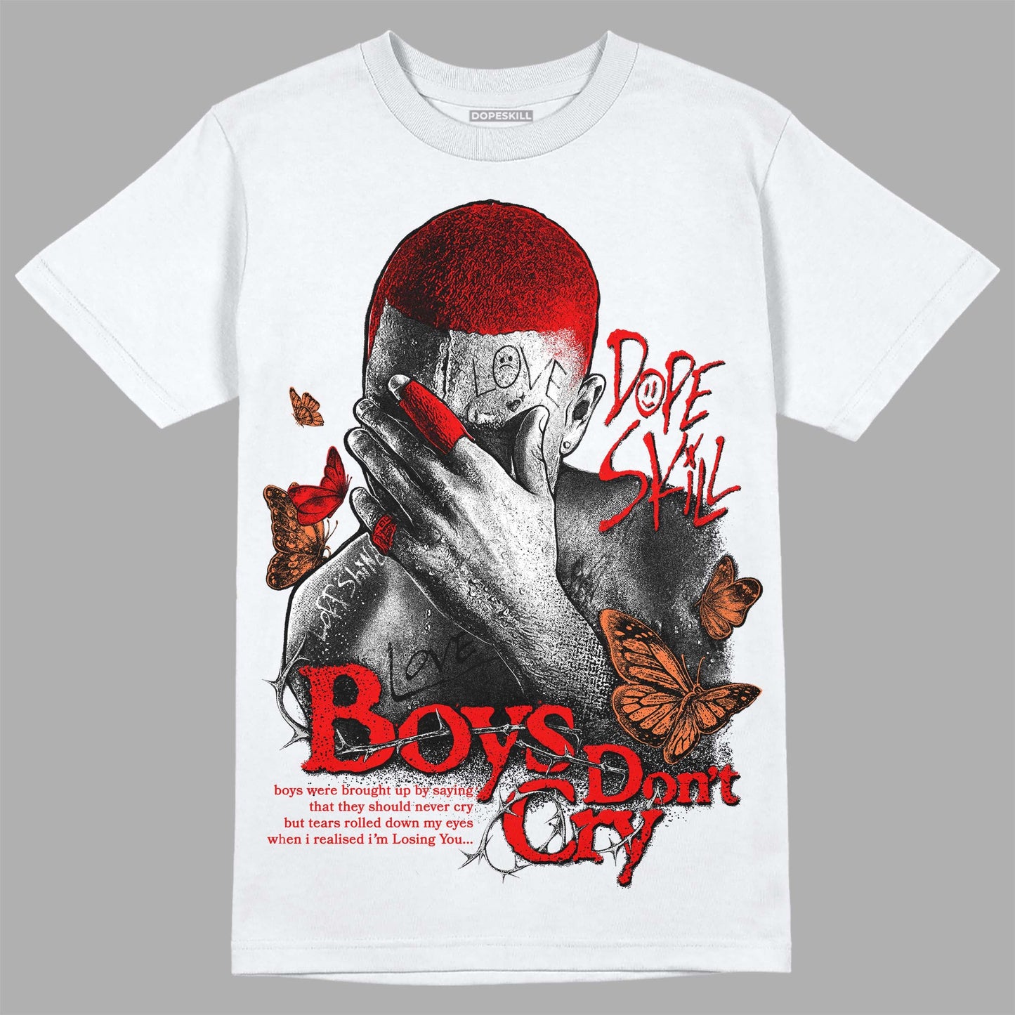 Cherry 12s DopeSkill T-Shirt Boys Don't Cry Graphic