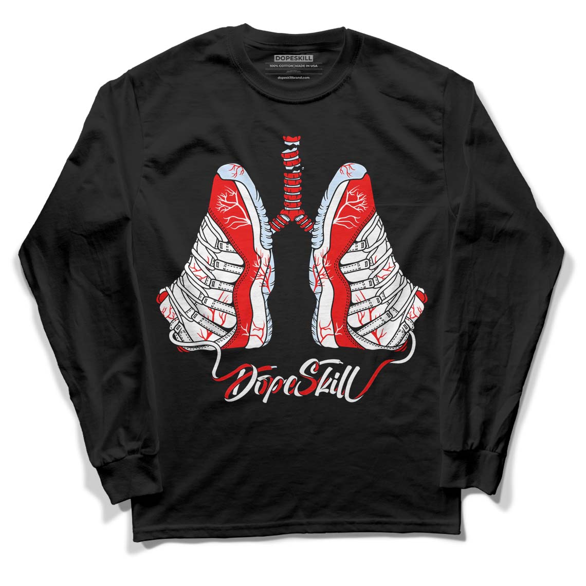 Cherry 11s DopeSkill Long Sleeve T-Shirt Breathe Graphic