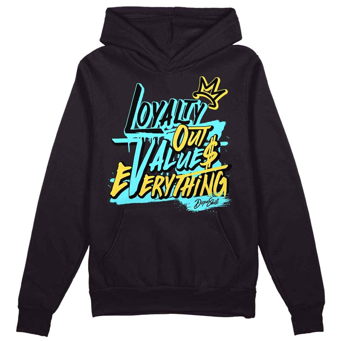 Aqua 5s DopeSkill Hoodie Sweatshirt LOVE Graphic