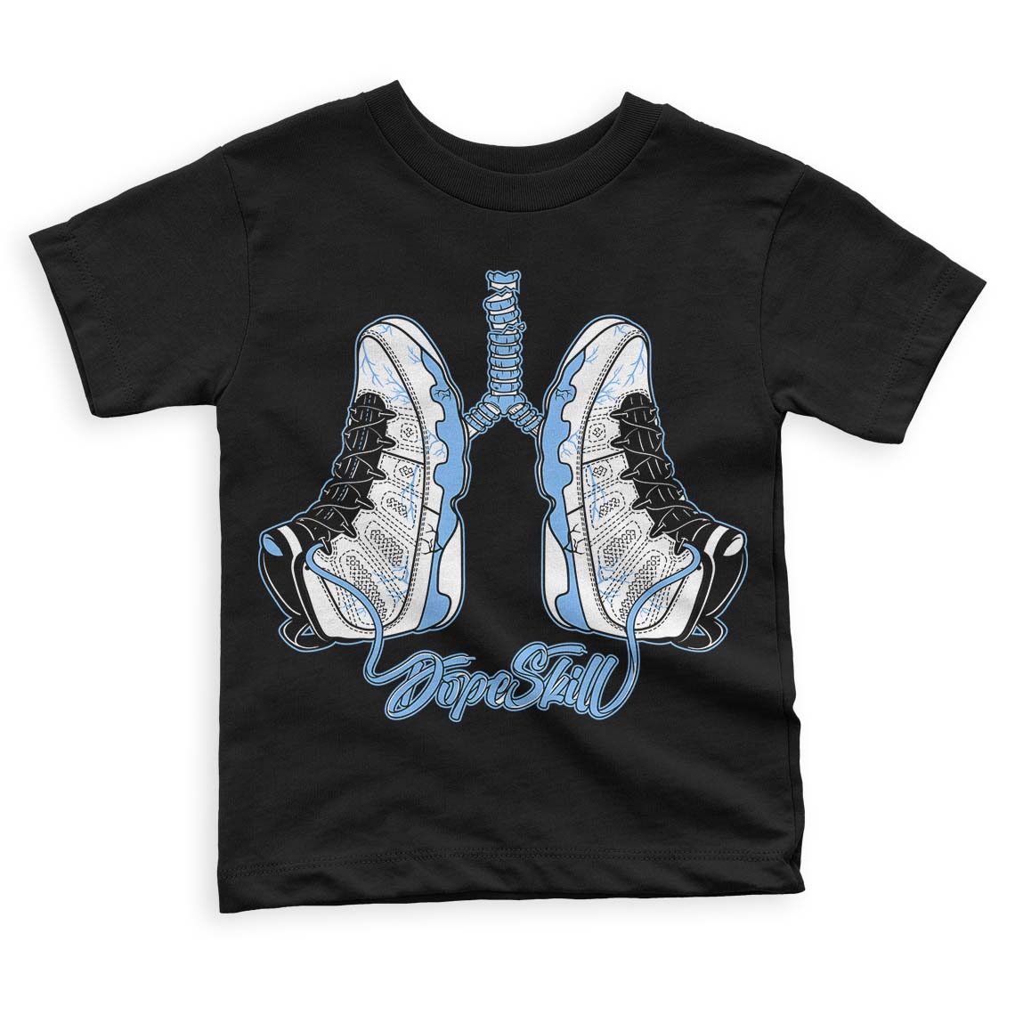 Powder Blue 9s DopeSkill Toddler Kids T-shirt Breathe Graphic
