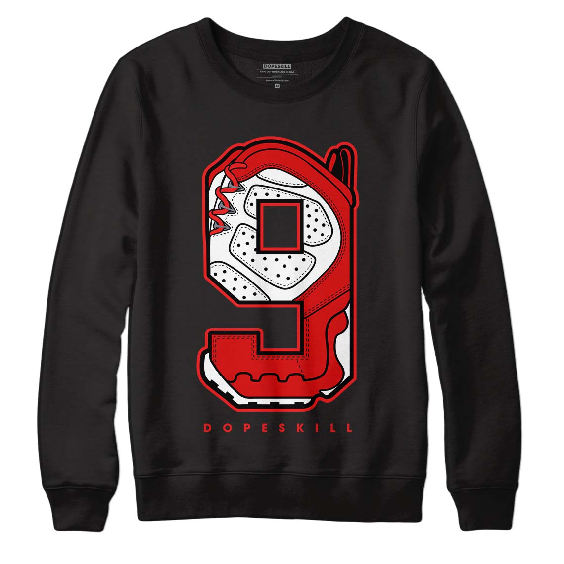 Gym Red 9s DopeSkill Sweatshirt No.9 Graphic