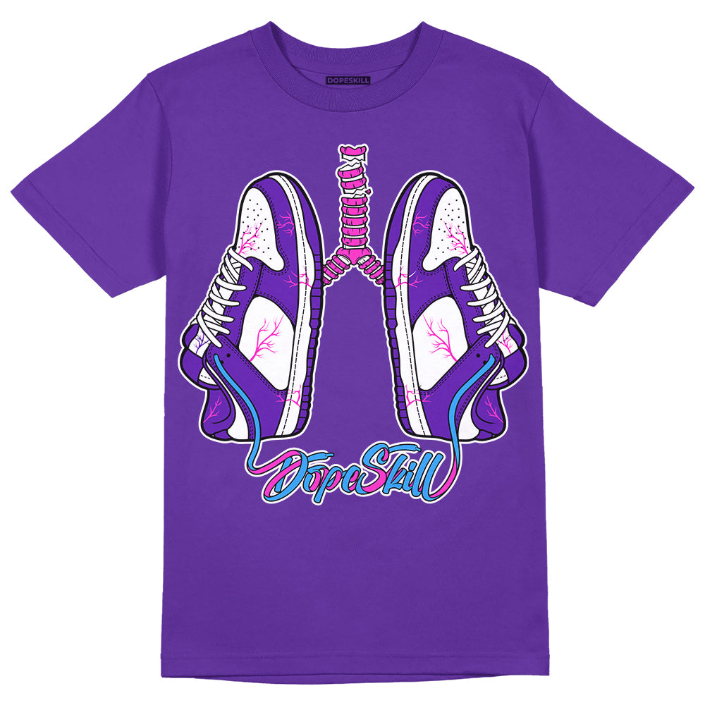 Dunk Purple Championship Court White DopeSkill Purple T-shirt Breathe Graphic