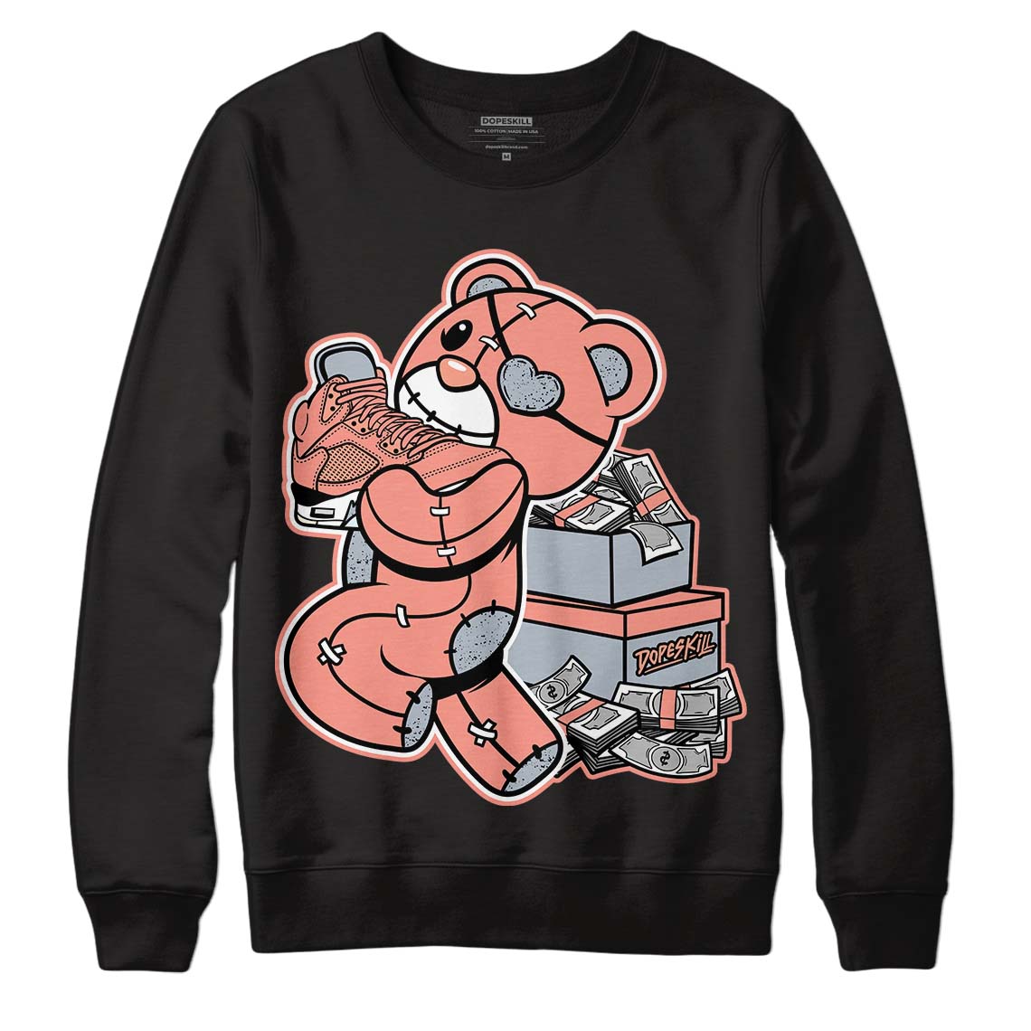 Crimson Bliss 5s DopeSkill Sweatshirt Bear Steals Sneaker Graphic