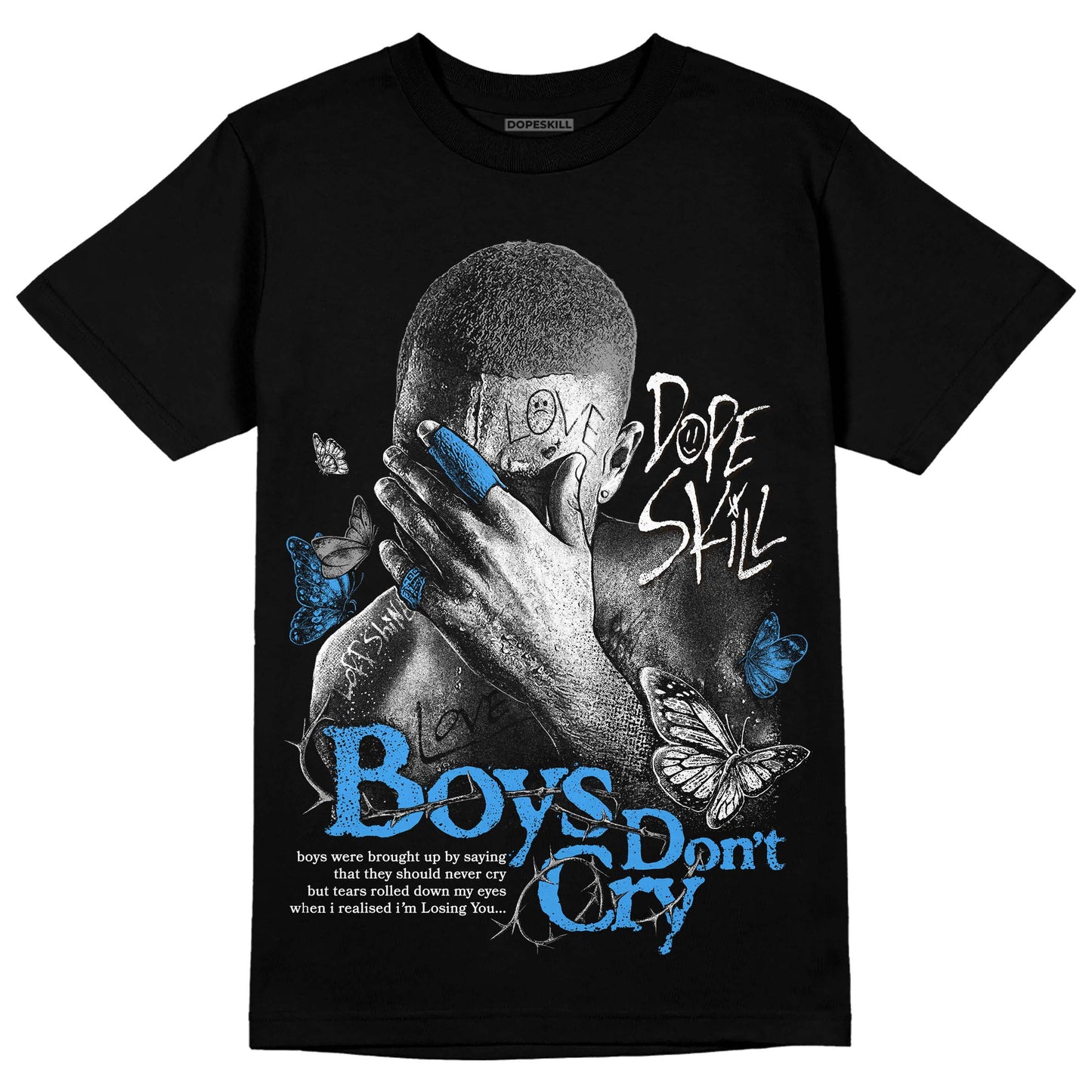 Midnight Navy 3s DopeSkill T-Shirt Boys Don't Cry Graphic