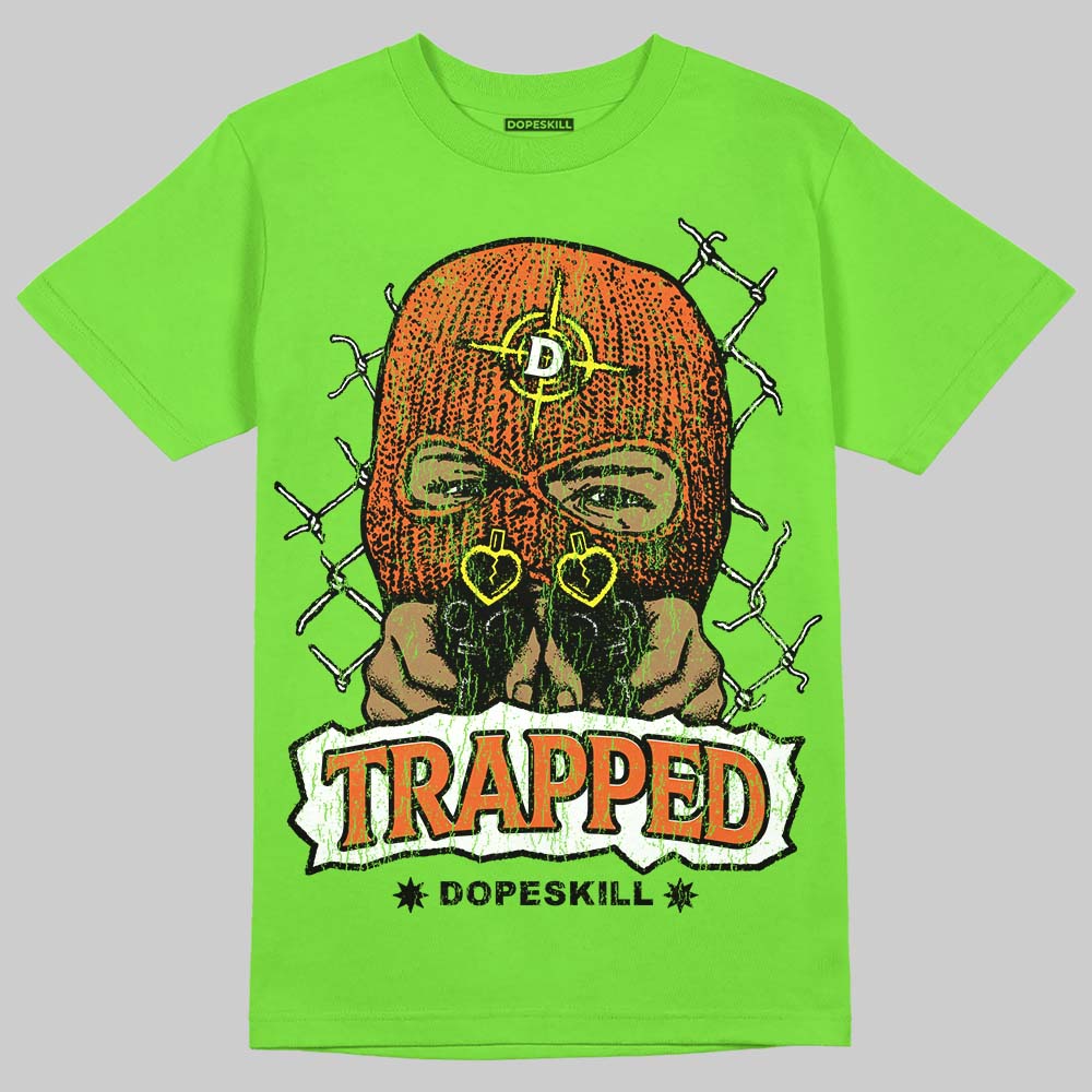 Neon Green Collection DopeSkill T-Shirt New Trapped Graphic