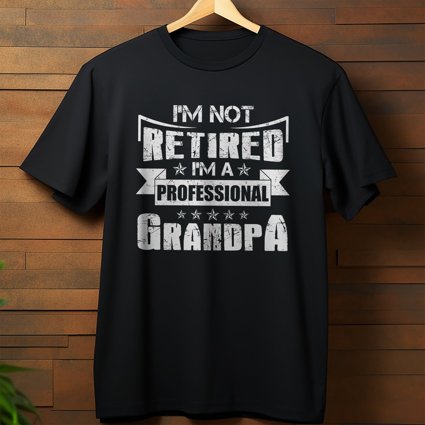 Retired Pro Grandpa Stars T-Shirt