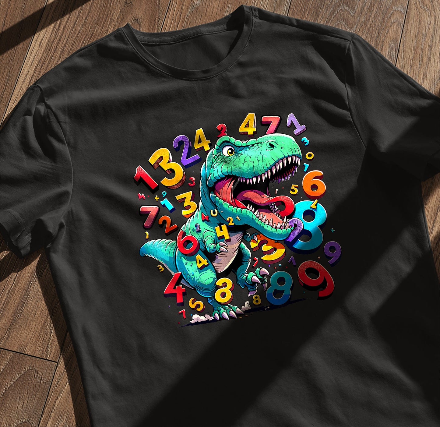 T-Rex Number Math Day  Kids Tee
