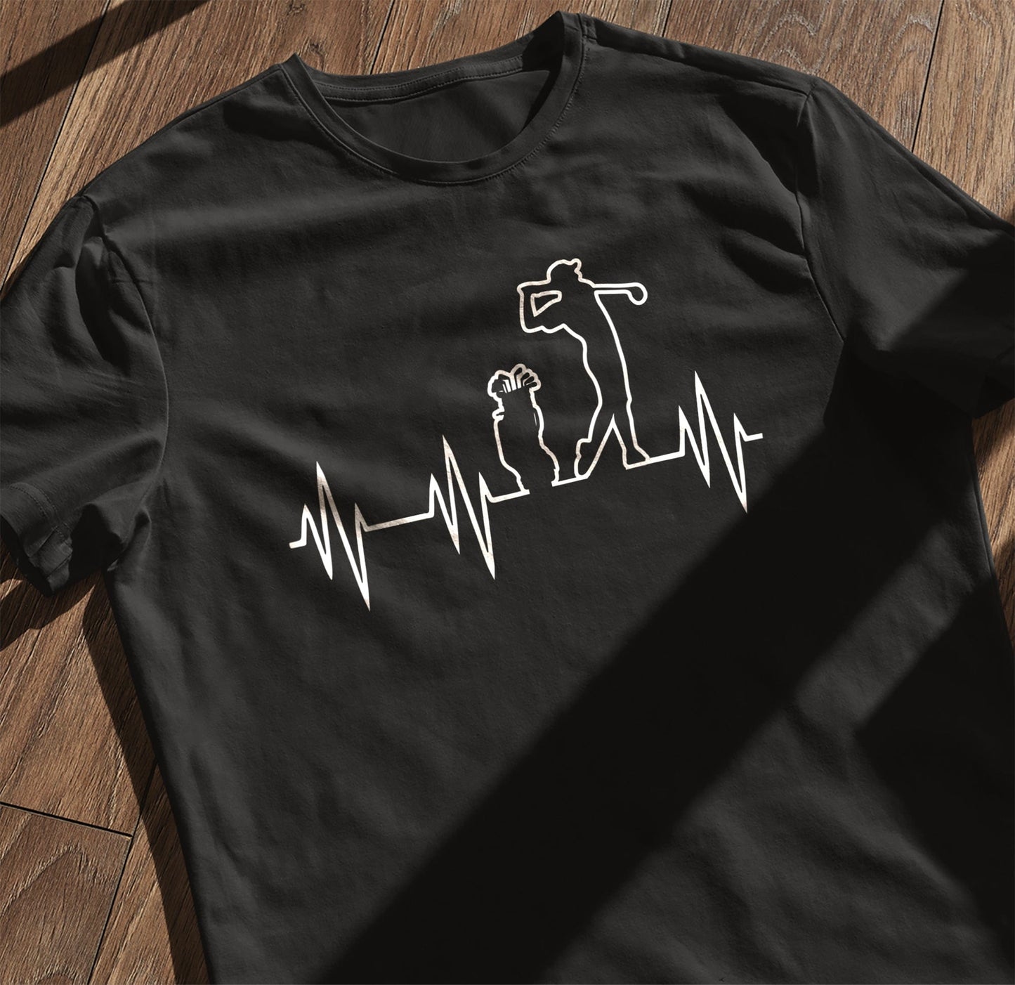 Golf Heartbeat T-Shirt  Pawsitively