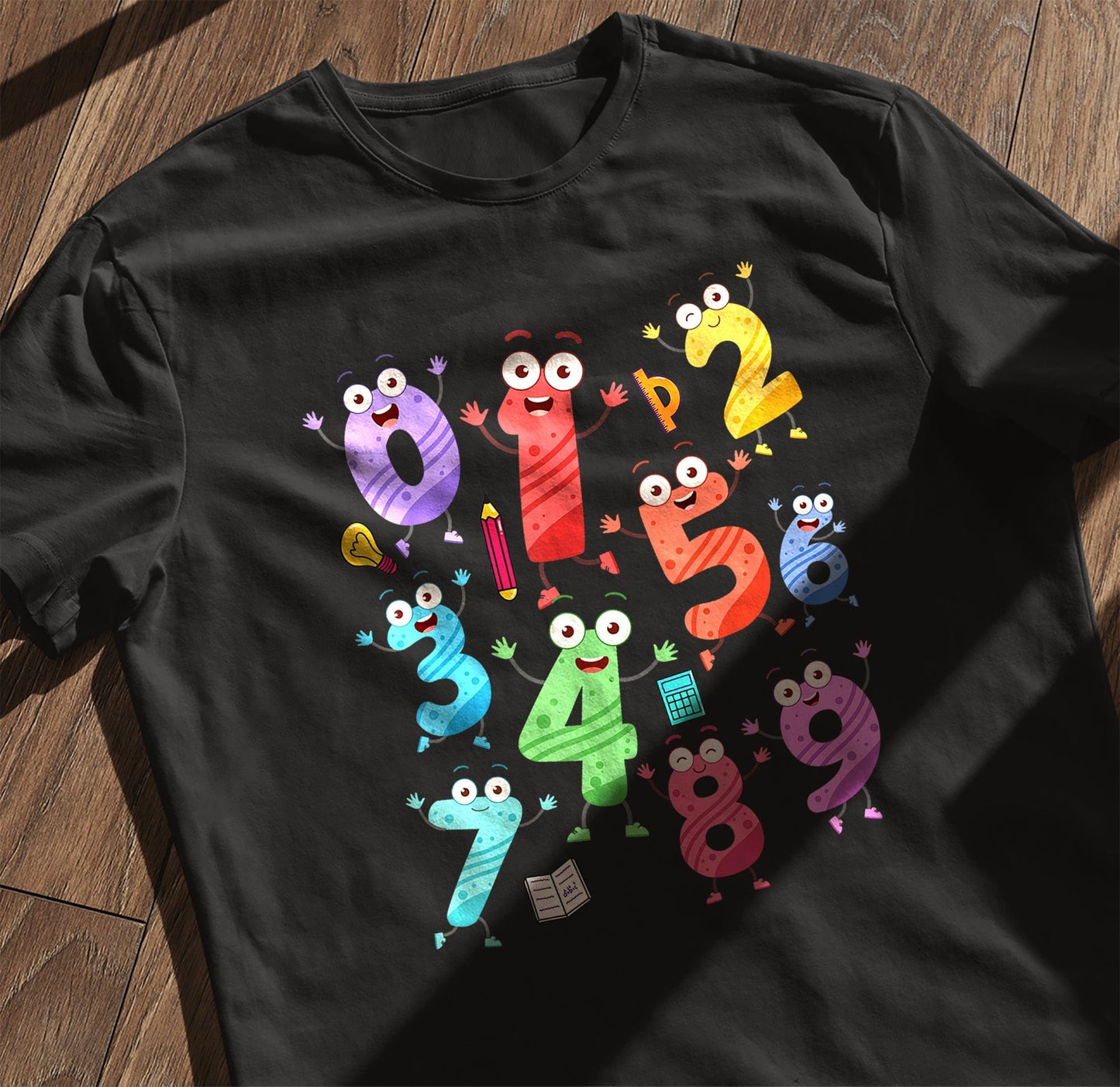 School Number Day Math  Kids Tee