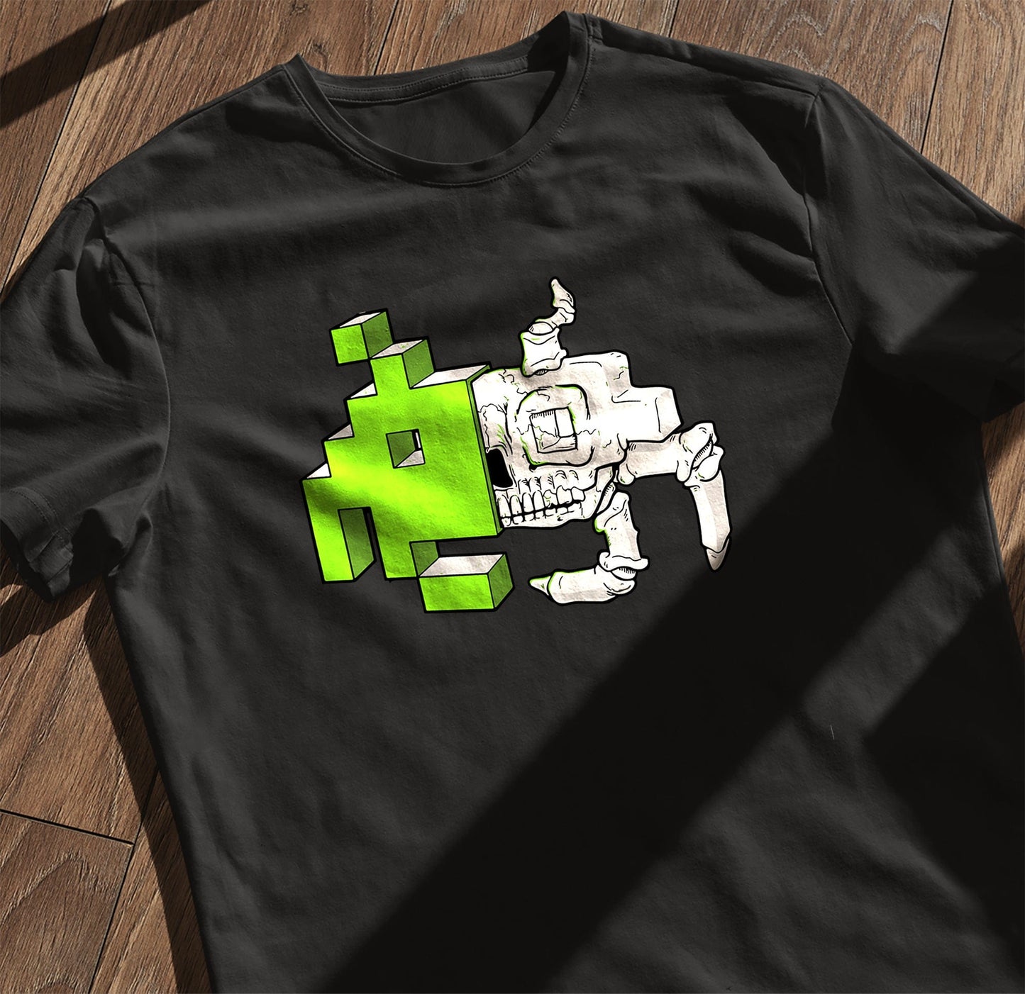 Space Invader Skull T-Shirt - Galactic