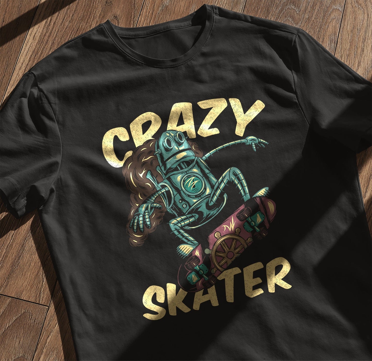Robot 3 T-Shirt Skateboarding Bots