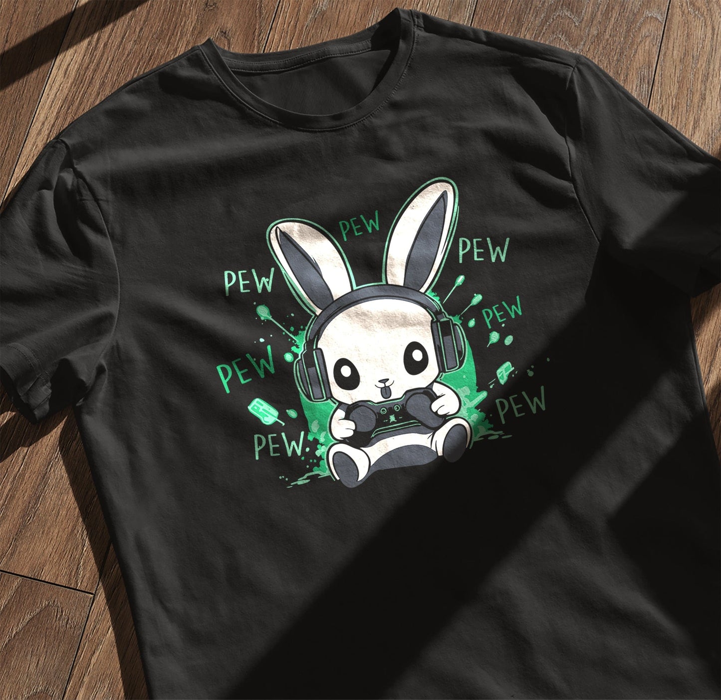 Pew Pew Bunny Gaming T-Shirt -