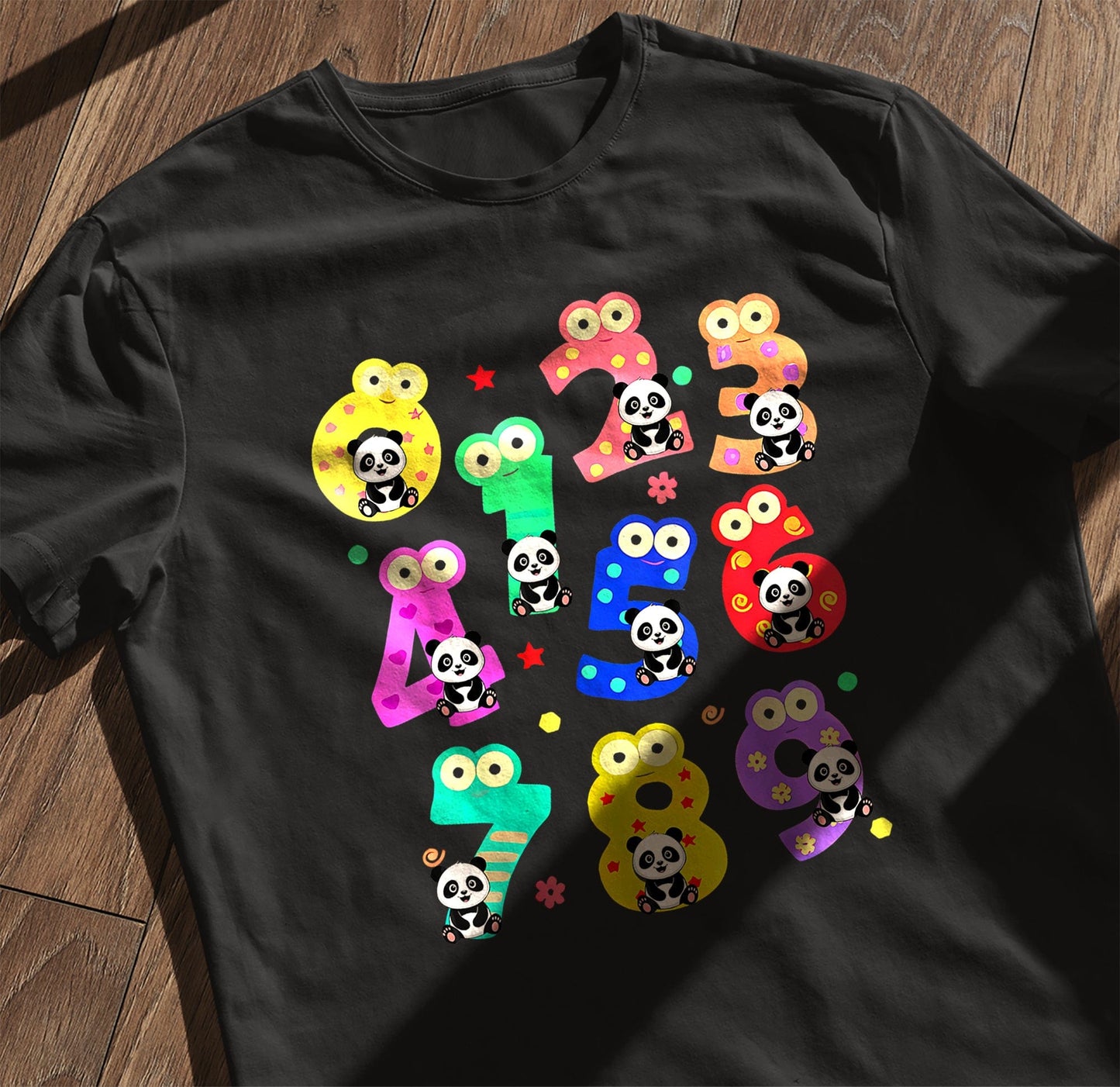 Panda Numbers Day  Kids Tee