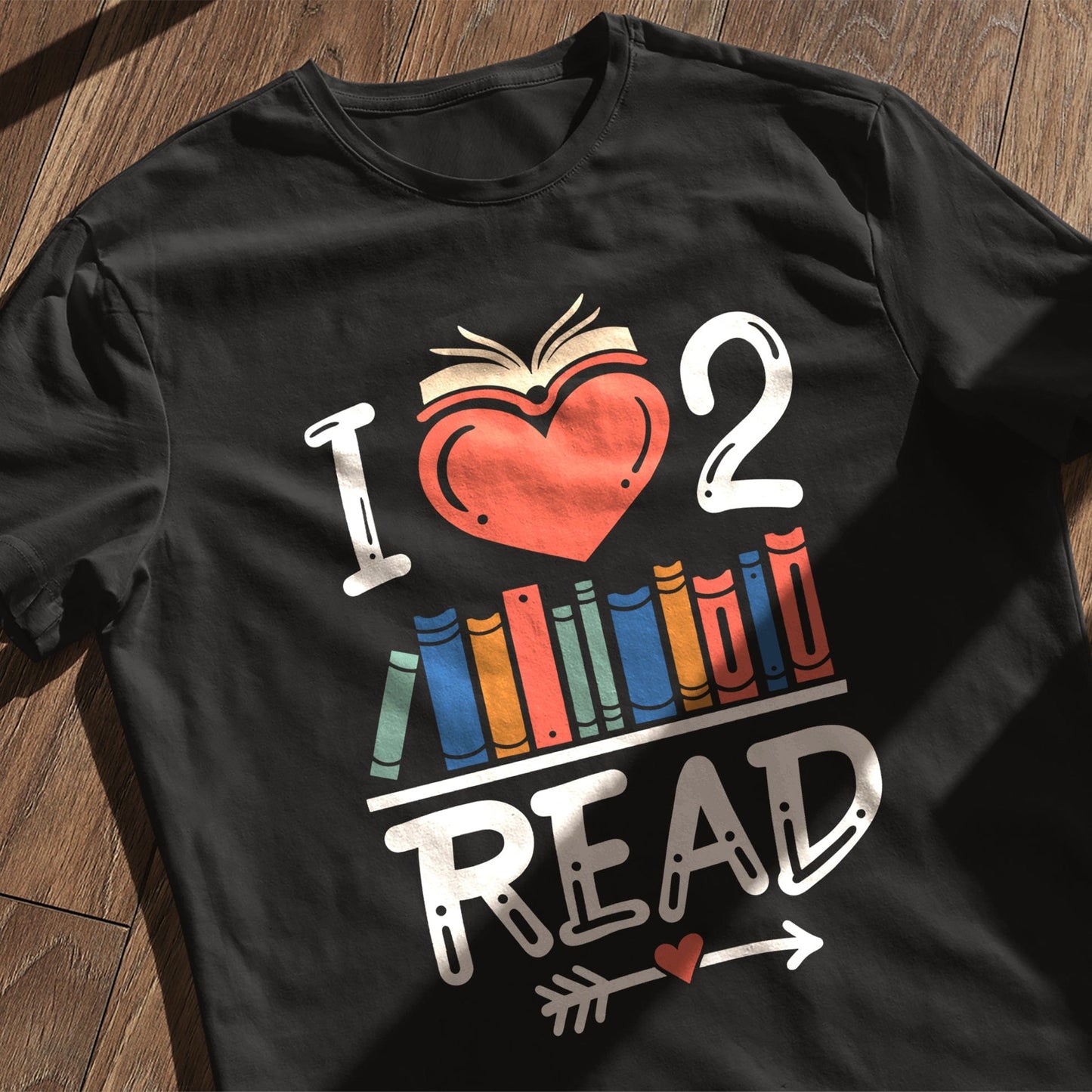 I Love 2 Read heart T-Shirt