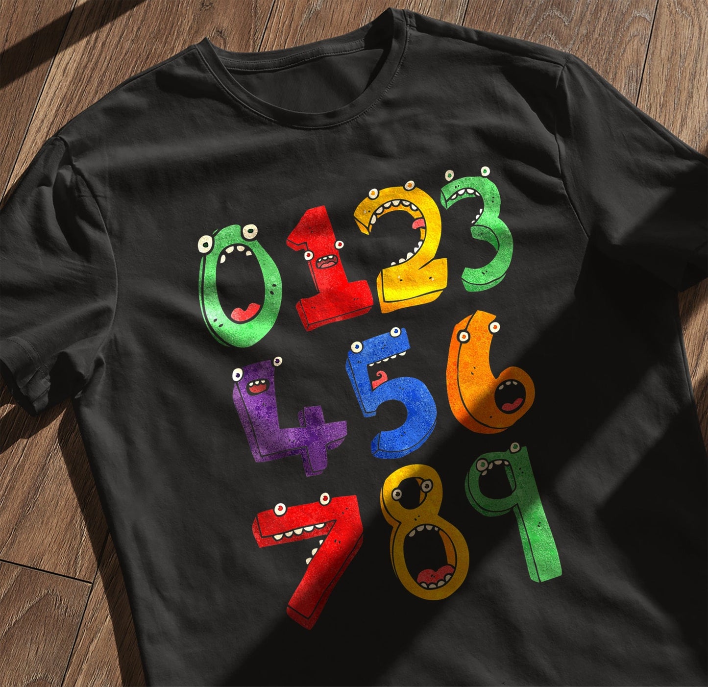 Monster Number Day Math Kids Tee