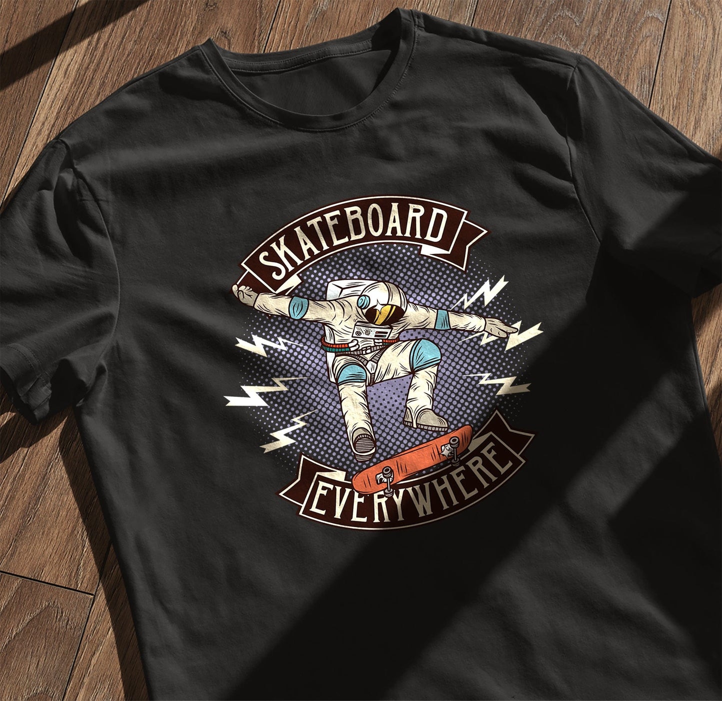 Skate and Space: Astronaut on a T-shirt