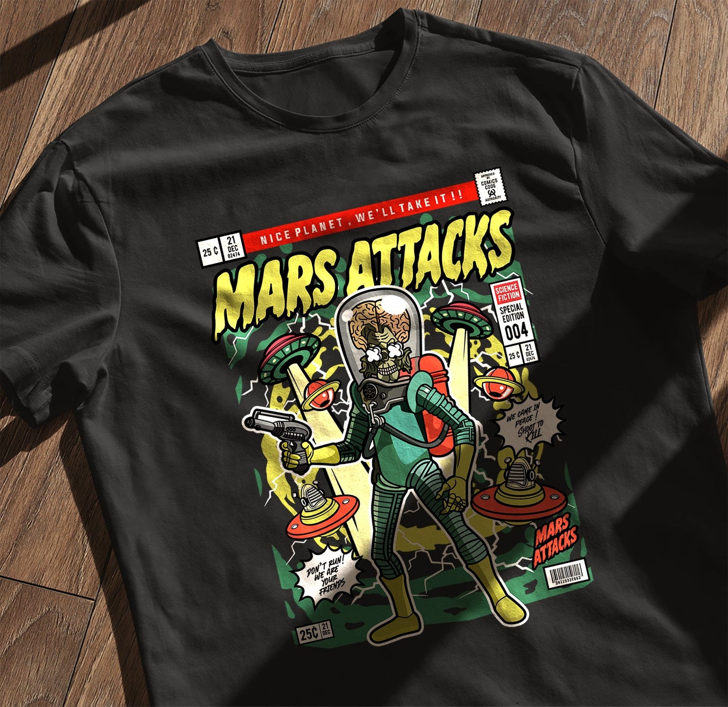 Mars Attack Comic T-shirt
