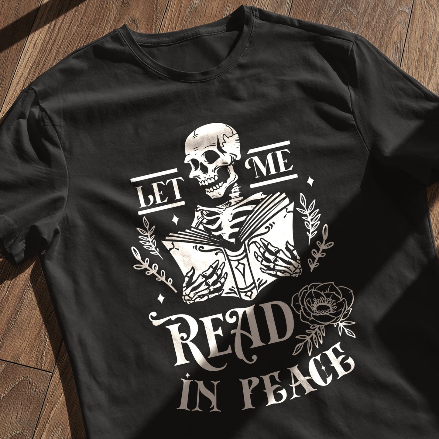 Let Me Read WH - Skeleton Reading T-Shirt